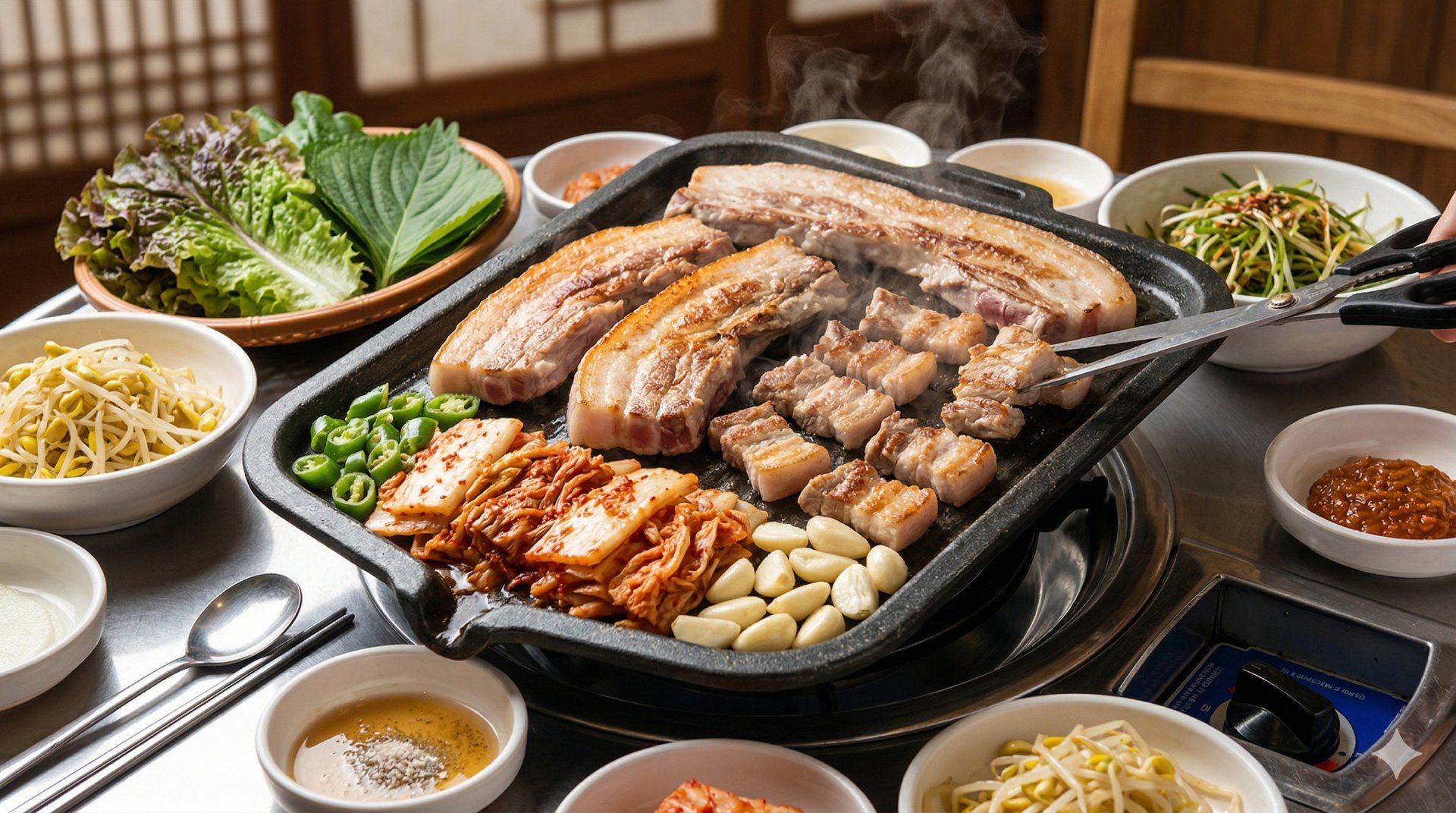 サムギョプサル（豚バラ焼肉）